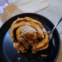 The cinnamon roll was dry af at Veganerie - Silom in Bangkok
