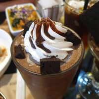 Brownie chocolate smoothie at Veganerie - Silom in Bangkok