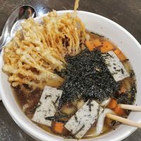 Fried mushrooms in Thai soup at Veganerie - Silom in Bangkok