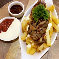 The BBQ pulled “pork”.  at Veganerie - Silom in Bangkok