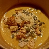 Healthy Broccoli Soup at Veganerie - Silom in Bangkok