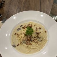Carbonara! Could have been more spaghetti to the sauce ratio  at Veganerie - Silom in Bangkok