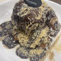 dubai chocolate ice cream croissant  at Veganerie - Silom in Bangkok