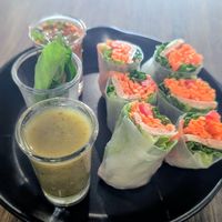 Spring rolls at Veganerie - Silom in Bangkok