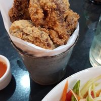 Vegan frispy chicken (made of mushrooms) - worth it at Veganerie - Silom in Bangkok