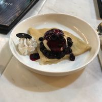 Blueberry crepe 💚 at Veganerie - Silom in Bangkok
