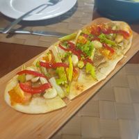 Coco bread option with veg. So good! at Bravo Restaurant in Siargao