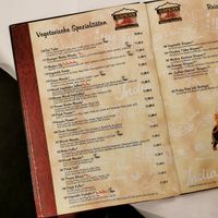 Menu at Safran in Bruckmuehl