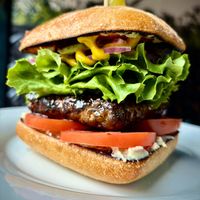 the Daily Fuel Burger. Lentil Tempeh. Locally Crafted.  at Daily Fuel in Portland