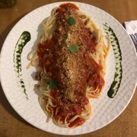 Espaguete à Bolonhesa at V.Bistrô in Sao Paulo