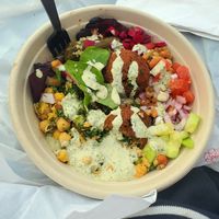 Veggie bowl (large + added 2 falafel) at Mediterranean Guys in Santa Ana