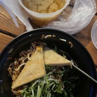 Vegan miso ramen noodles at mŏkbar in New York City