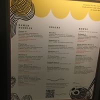 Wall menu at mŏkbar in New York City