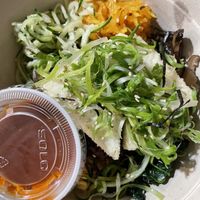 Tofu bibimbap  #Veganuary at mŏkbar in New York City