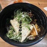 Tofu bibimbap  at mŏkbar in New York City