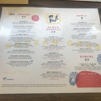 Menu at mŏkbar in New York City