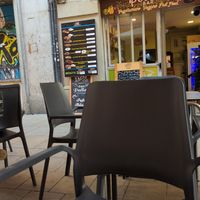 Outside of the establishment. There are open air seats as well as some inside (we ate outside). at Perejil in Barcelona