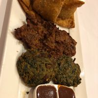 Three entrees  at Saffron Indian Cuisine in Geelong