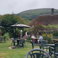Outdoor seating area at Kitnors in Minehead