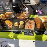 Racine’s-Saturday farmers market stand - savory options  at Racines in Lausanne