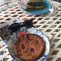 Lentils focaccia and raspberry 🍪 
PERFECT as usual ! at Racines in Lausanne