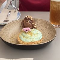 Vegan pistachio tart special  at Tuká Tulá in Sao Miguel