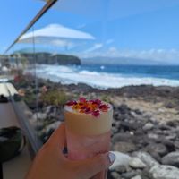 cocktail with a view at Tuká Tulá in Sao Miguel