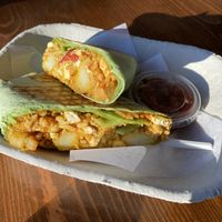 Tofu wrap  at Stomping Grounds in Pitt Meadows