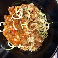 Courgette noodles with italian coppernata🍅 at Copper Branch in Nice