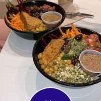 Aristotle Bowl with rice base and tempeh  at Copper Branch in Nice