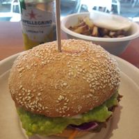 Shitakee buger with french fries at Copper Branch in Nice