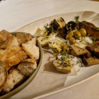 Accompaniments to the fondue at La Fauxmagerie in North West London