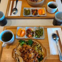 Top: vegan eel
Bottom: vegan minced pork at Joyheart Cafe in San Jose