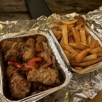 Wings and chips   at Stejk in Kiruna