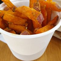 Sweet potato fries at HummusBar Lisboa in Lisbon