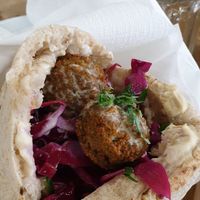 Pita falafel at HummusBar Lisboa in Lisbon