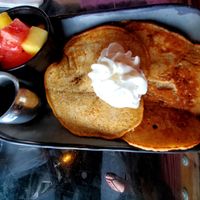 Vegan pancakes at 4th Street Fillin Station in Cocoa Beach