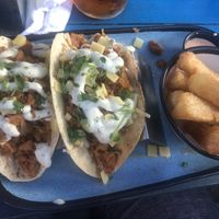 Plant Based Bulgogi Tacos with Yucca Fries  at 4th Street Fillin Station in Cocoa Beach