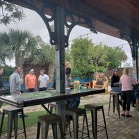 outdoor seating at 4th Street Fillin Station in Cocoa Beach