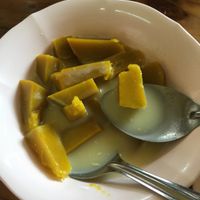 Pumpkins in coconut milk - so comforting  at Jay That Phanom in Nakhon Phanom