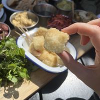 Fried silken tofu   at Starling in Harrogate