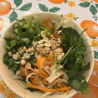 Spicy peanut noodles   at Charlie Hong Kong in Santa Cruz