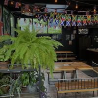 I usually love sitting in this sun room patio for brunch. at Pleasant House Pub in Chicago