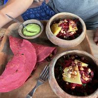 Tacos rosas at CocoFam in Puerto Escondido