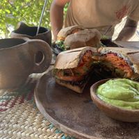 Fresh guacamole plus handmade dinnerware!  at CocoFam in Puerto Escondido