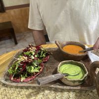 Mushroom tacos  at CocoFam in Puerto Escondido