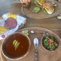 soup: vegan! (torta not vegan bc of eggs )  at CocoFam in Puerto Escondido