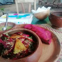 Beetroot tortilla at CocoFam in Puerto Escondido