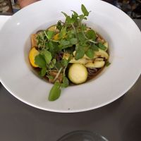 noodle, zucchini, tofu, cress at Le Café de Mars in Paris