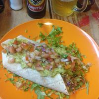 vegan Burrito (without cheese and sour cream) at Jalapeños Central in Alajuela